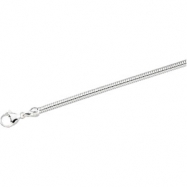 Picture of Sterling Silver 7 INCH ROUND Solid Round Snake Chain