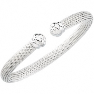 Picture of Sterling Silver 7.5 Inch Mesh Cuff Bracelet