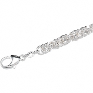 Picture of Sterling Silver 16 INCH Solid Byzantine Chain