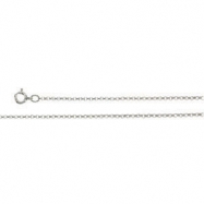 Picture of 14K White 20.00 INCH ROLO CHAIN WITH SPRING RING Rolo Chain With Spring Ring