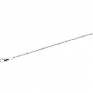 Picture of Sterling Silver 18 Inch Snake And Bead Chain With Lobster Clasp