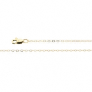 Picture of 14K Yellow 24 INCH Lasered Titan Gold Cable Chain