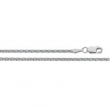 14K White 18 INCH Diamond Cut Wheat Chain