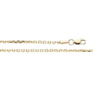 Picture of 14K Yellow 16 INCH Diamond Cut Cable Chain