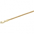 14K Yellow Gold 16 Inch Natural Leather Chain