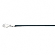 Picture of 14K White Gold 16.00 Inch Black Leather Cord