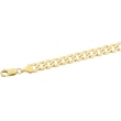 14K Yellow 8 INCH Solid Curb Chain