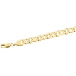 14K Yellow 24 INCH Solid Curb Chain