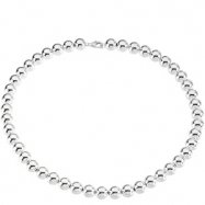Picture of Sterling Silver 20.00 INCH 10.00 MM BEAD NECKLACE 10.00 Mm Bead Necklace