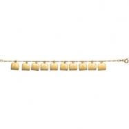 Picture of 14K Yellow Gold 7 Inch Ten Commandments Braclet