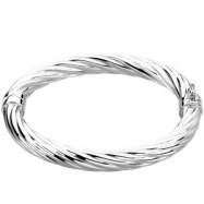 Picture of Sterling 07.00 Inch Silver Hinged Bangle