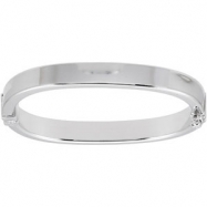 Picture of Sterling Silver Hinged Bangle Bracelet