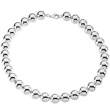Sterling Silver 08.00 Inch Bead Necklace
