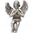 14K White Gold Praying Angel Lapel Pin