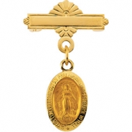 Picture of 14K Yellow Gold Miraculous Baptismal Pin