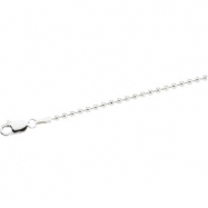 Picture of 14K White 20 INCH; BEAD CHAIN Bead Chain