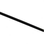 Picture of Sterling Silver 16 Inch Rubber Necklace Black