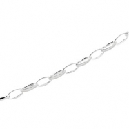 Picture of Sterling Silver 17 INCH Fashion Link Chain W/lob Clsp