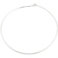 Picture of Sterling Silver 16.00 Inch Reversable Omega Chain Matt And Polish Finish