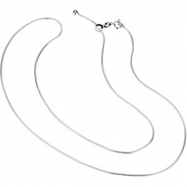 Picture of Sterling 22 Inch Silver Adjustable Snake Chain