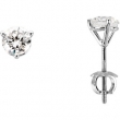 14K White Gold Pair Diamond Earring