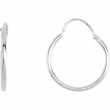 Sterling Silver Pair Hoop Earring