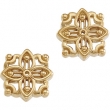14K Yellow Gold 12.75 X Stud Earring Jacket