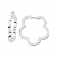 Picture of Sterling Silver Each Metal Fashion Flower Hinged Earring