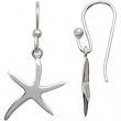 Sterling Silver Pair Starfish Earrings