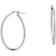 Picture of Sterling Silver 24.00 X Oval Tube Earrings
