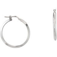 Picture of Sterling Silver Knife Edge Tube Earrings