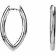 Sterling Silver Pair Round Tube Hinged Earrings