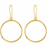 Picture of 14K Yellow Gold Pair Precious Metal Fashion Earrings