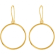 14K Yellow Gold Pair Precious Metal Fashion Earrings