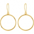 14K Yellow Gold Pair Precious Metal Fashion Earrings