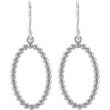 Sterling Silver Pair Precious Metal Fashion Earrings