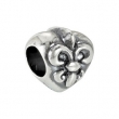 Sterling Silver Kera Fleur-de-lis Bead Ring Size 6