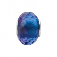 Picture of Sterling Silver 15.00 X Kera Blue & Purple Faceted Glass Bead Ring Size 6