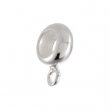 Sterling Silver Stopper Bead Flat Ring