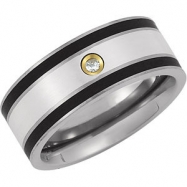 Picture of TITANIUM_STER Blk Enamel Bd With 14gp