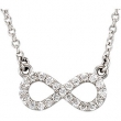 Platinum 16 1 2"" Diamond Infinity Necklace