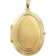 14K Yellow Gold Oval Shaped Locket