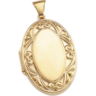 Picture of 14K Yellow 32.00X22.00 MM Large Oval Locket