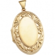 14K Yellow 32.00X22.00 MM Large Oval Locket