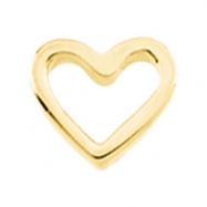 Picture of 14K White Gold Heart Shaped Chain Slide