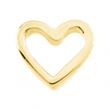 14K Yellow Gold Heart Shaped Chain Slide