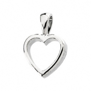 Picture of 14K White Gold Heart Shaped Pendant