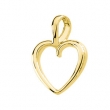 14K Yellow Gold Heart Shaped Pendant