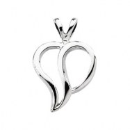 Picture of 14K White Gold Heart Shaped Pendant