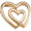 14K Yellow Gold Metal Fashion Heart Pendant